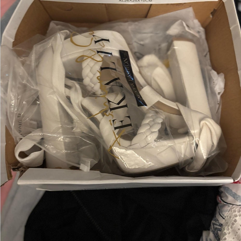 MIA White Heeled Sandals